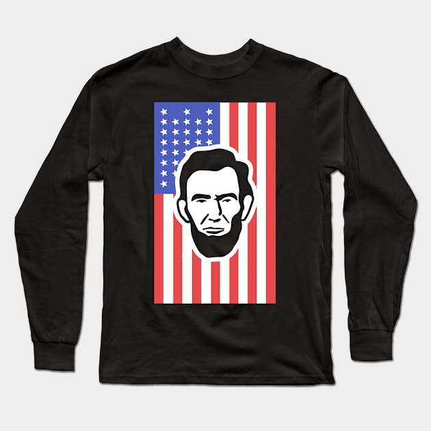 Lincoln - American Civil War North Union Flag Long Sleeve T-Shirt by MeatMan